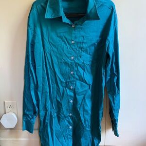 Teal long sleeves dress